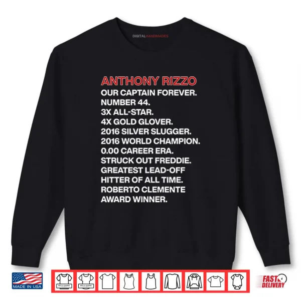 Sweatshirt Anthony Rizzo Our Captain Forever Shirt
