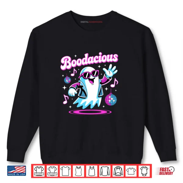 Sweatshirt Halloween Disco Ghost Boodacious Costume 80s Gen X Funny Shirt