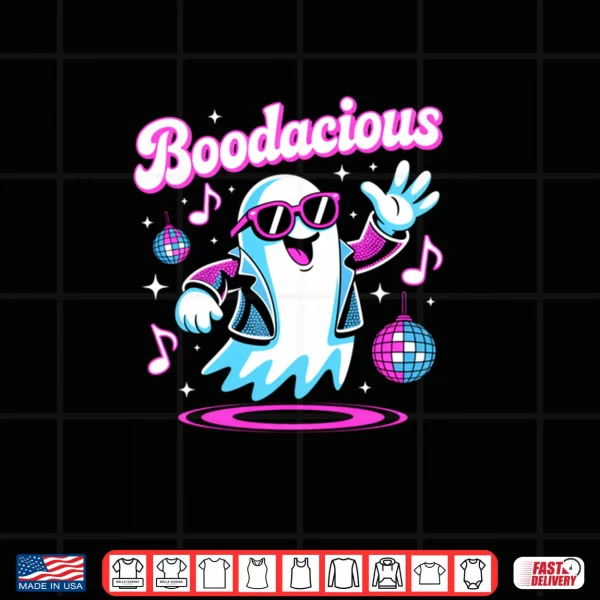 Design Halloween Disco Ghost Boodacious Costume 80s Gen X Funny Shirt
