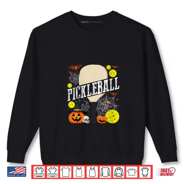 Sweatshirt Pickleball Paddle Pumpkins Halloween Costume Day Shirt