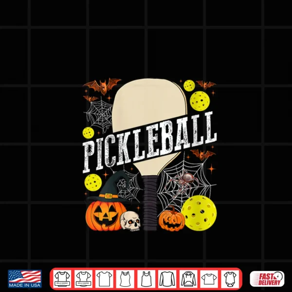 Design Pickleball Paddle Pumpkins Halloween Costume Day Shirt