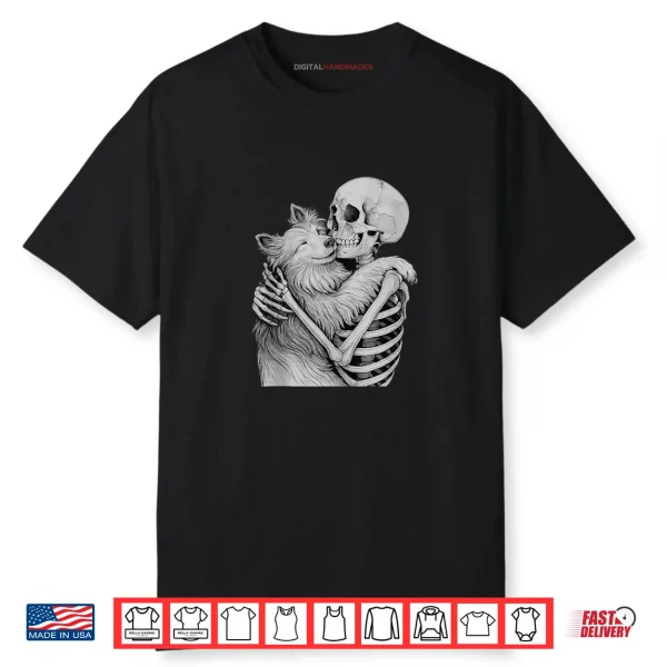 Shetland Sheepdog Skeleton Hug Halloween Dog Lover Shirt
