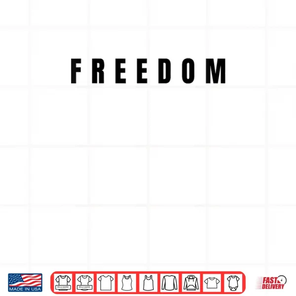 Design Freedom Black Text Minimalist Shirt