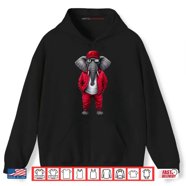 Hoodie Vintage State of Alabama Elephant Lovers Shirt