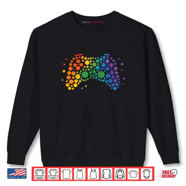 Sweatshirt Dot Day Gaming Controller Polka Dots Shirt