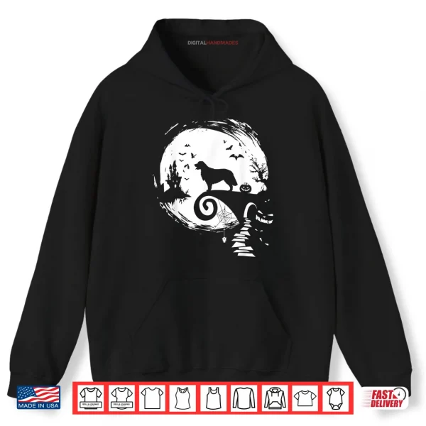 Hoodie Golden Retriever And Moon Halloween Costume Dog Lover Funny Shirt
