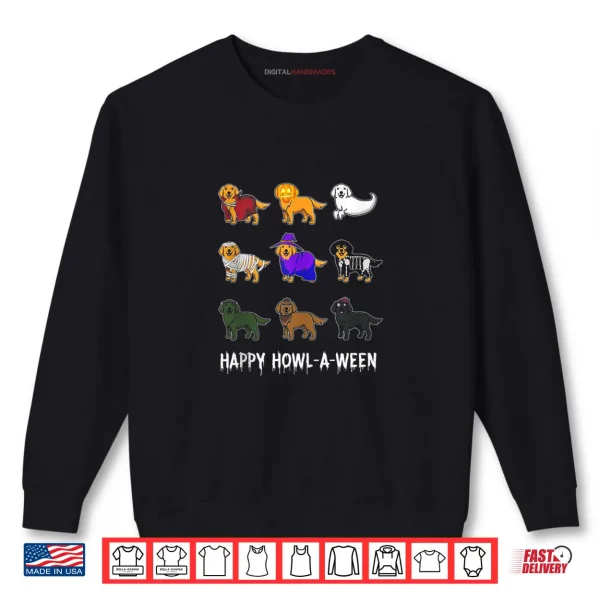 Sweatshirt Golden Retriever Dog Halloween Happy Howl o ween Shirt