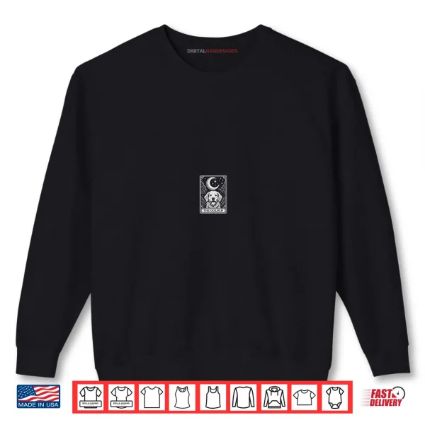 Sweatshirt Golden Retriever Dog Mom Tarot Card Vintage Crescent Moon Shirt