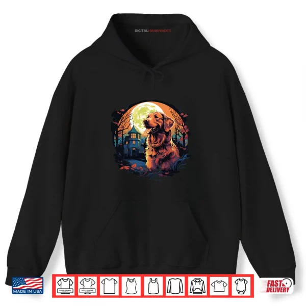 Hoodie Golden Retriever Halloween Cute and Spooky Dog Shirt