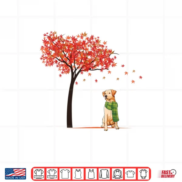 Design Golden Retriever Maple Tree Lazy DIY Halloween Costume Dog Shirt