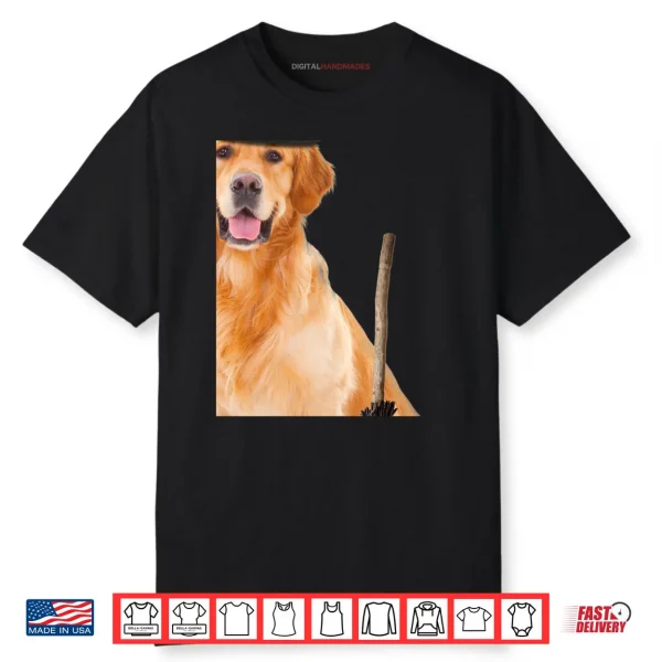 Golden Retriever Witch Hat Halloween Dog Shirt