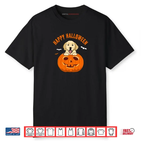 Halloween Golden Retriever Too Cute to Spook Pumpkin Costume Shirt