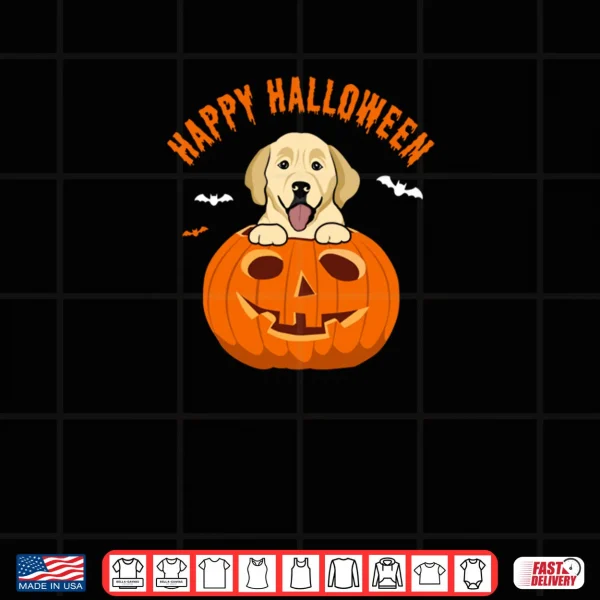 Design Halloween Golden Retriever Too Cute to Spook Pumpkin Costume Shirt