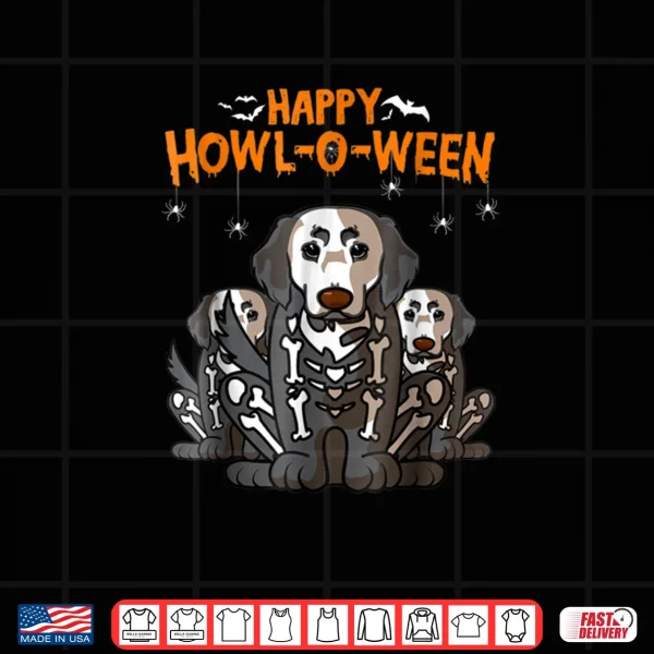 Design Happy Halloween Golden Retriever Skeleton Dog Costume Shirt