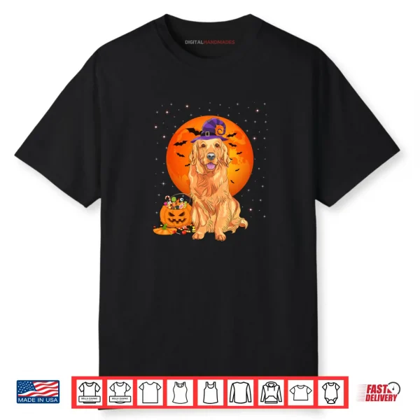 Golden Retriever Halloween Costume Pumpkin Golden Retriever Shirt