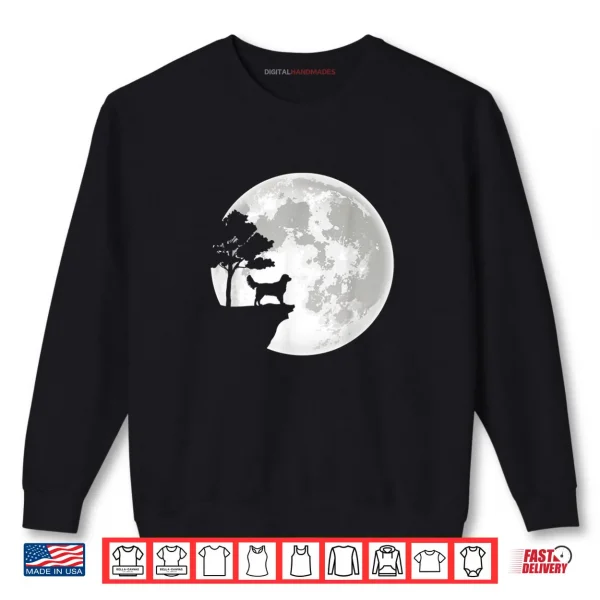 Sweatshirt Golden Retriever Moon Halloween Costume Apparel Shirt