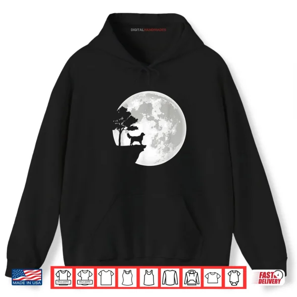 Hoodie Golden Retriever Moon Halloween Costume Apparel Shirt