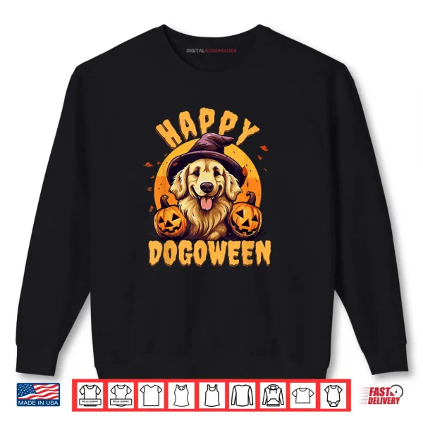 Sweatshirt Happy Dogoween Golden Retriever Halloween Shirt