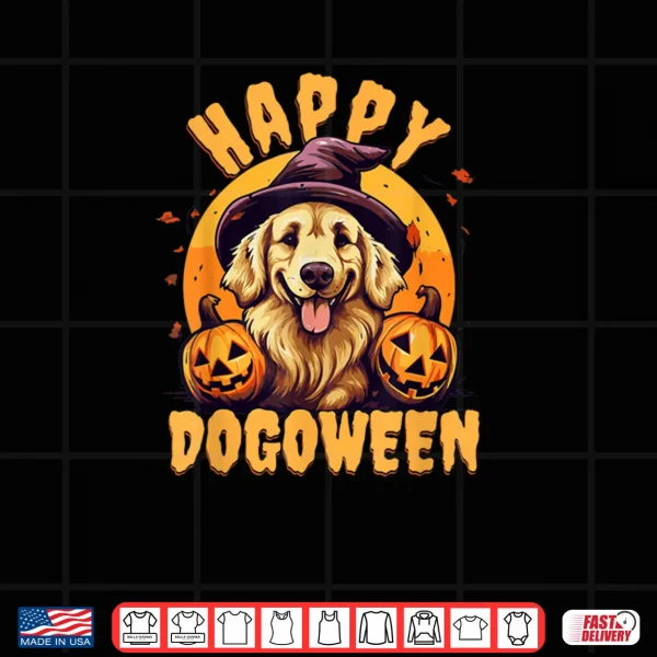 Design Happy Dogoween Golden Retriever Halloween Shirt