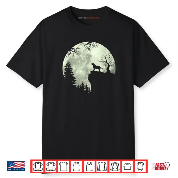 Dog and Moon Howl In Forest Labrador Retriever Halloween Shirt