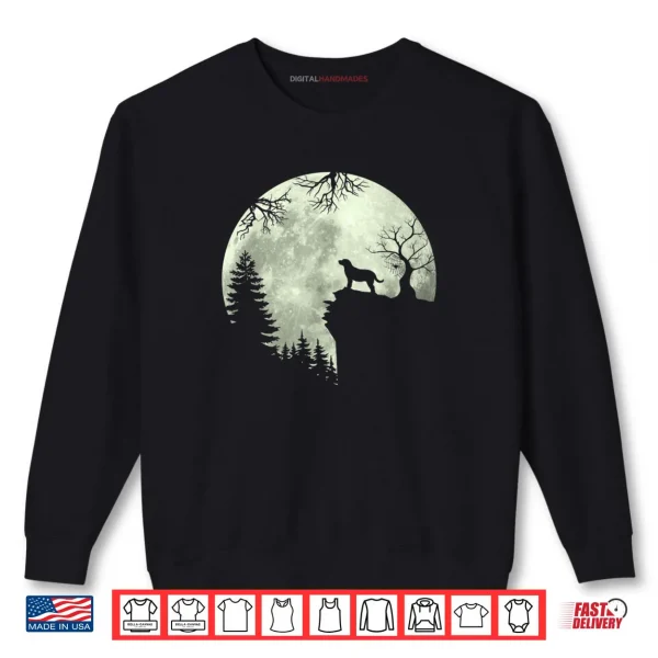 Sweatshirt Dog and Moon Howl In Forest Labrador Retriever Halloween Shirt