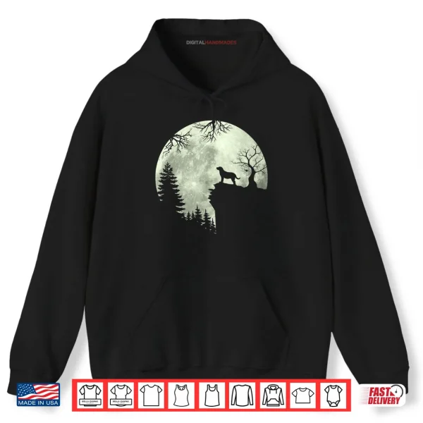 Hoodie Dog and Moon Howl In Forest Labrador Retriever Halloween Shirt