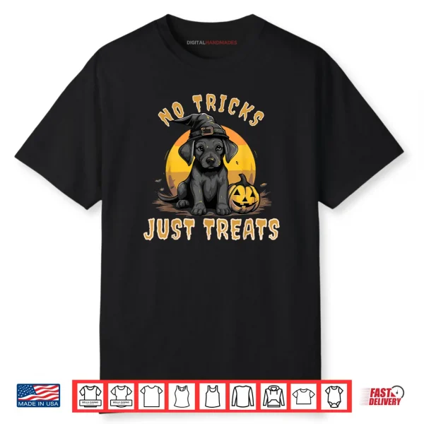 Labrador Retriever Dog Halloween No Tricks Just Treats Lab Shirt