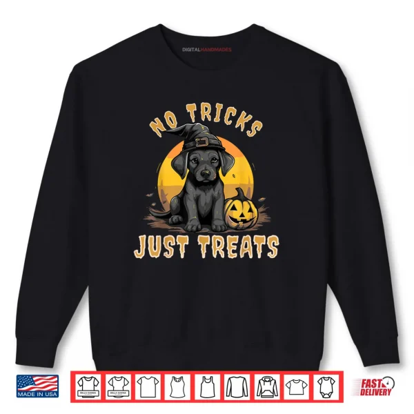 Sweatshirt Labrador Retriever Dog Halloween No Tricks Just Treats Lab Shirt