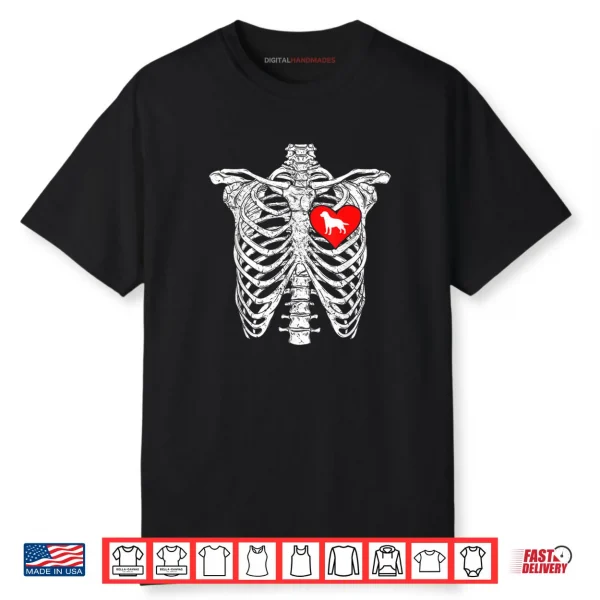 Skeleton Rib Cage Labrador Retriever Dog Halloween Shirt