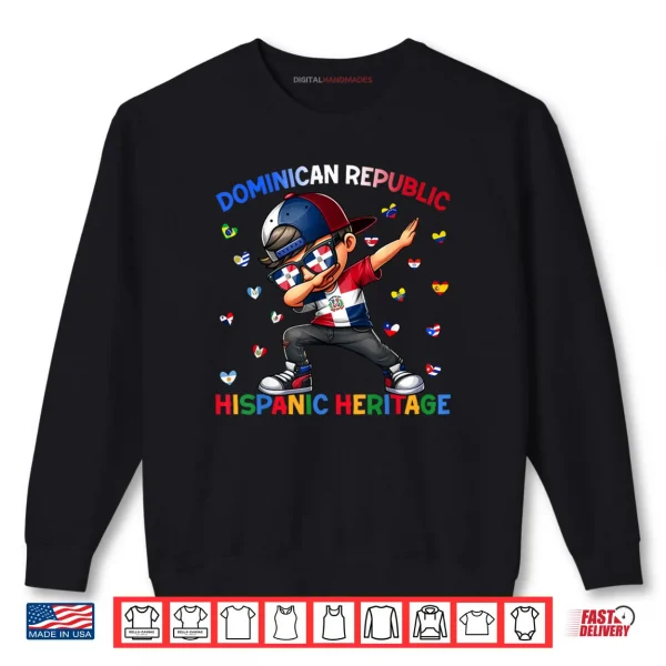 Sweatshirt Hispanic Heritage Month Dominican Republic Flag Shirt