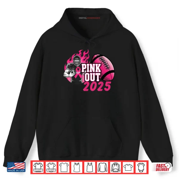 Hoodie Pink Out 2025 Football Breast Cancer Awareness Support Shirt
