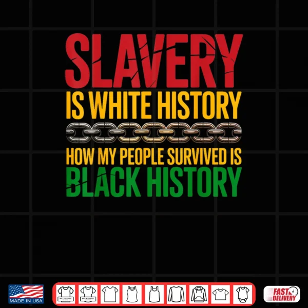 Design Slavery is White History Juneteenth Black History Month Shirt