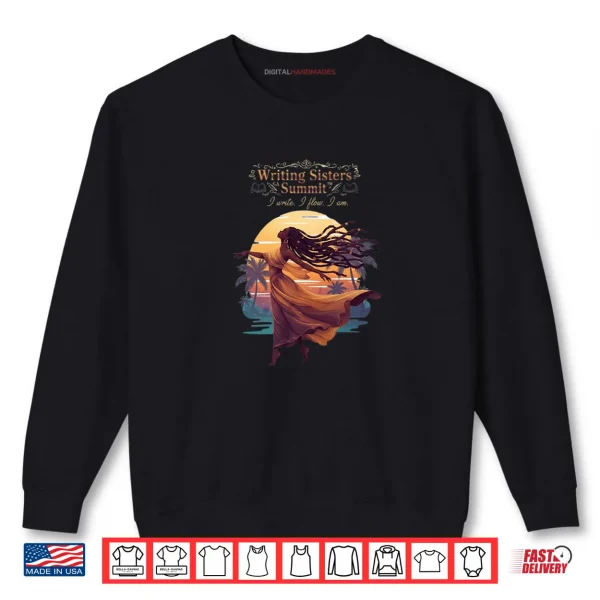 Sweatshirt Writing Sisters Summit Bali 2025 I Write I Flow I Am Shirt