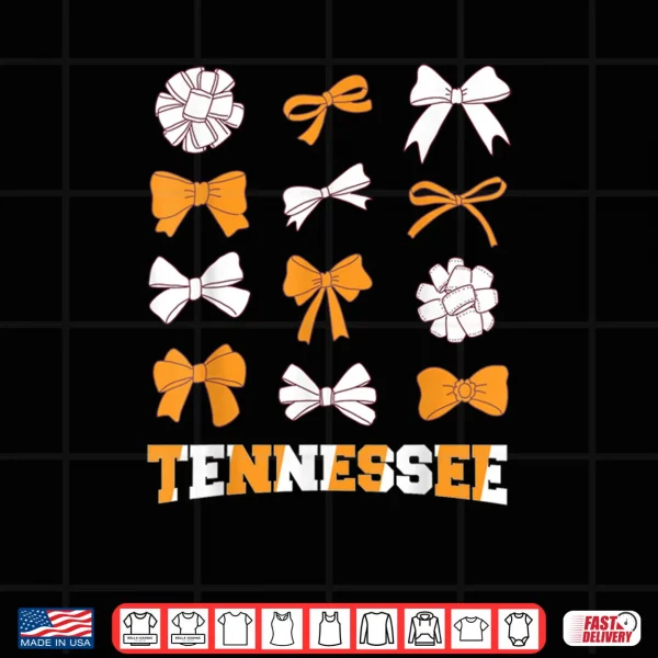 Design Tennessee TN Women Coquette Bow State Pride Shirt 1