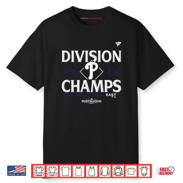 Philadelphia Phillies Fanatics 2025 NL East Division Champions Shirt