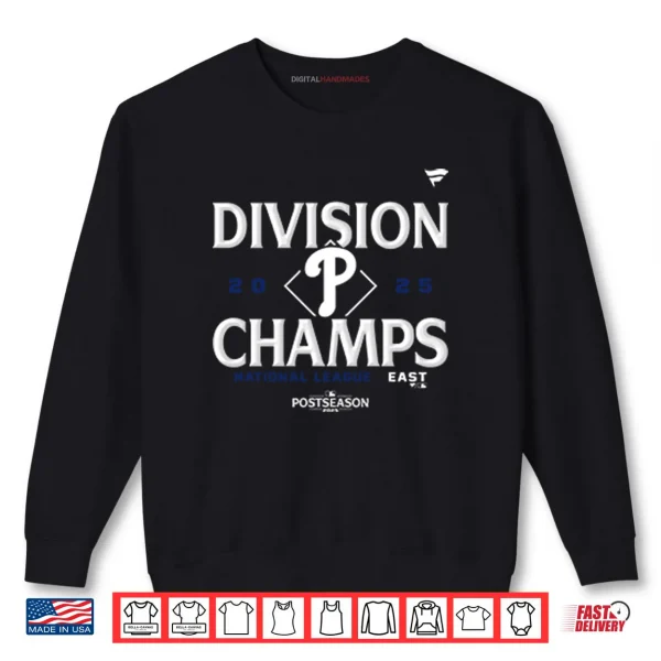 Sweatshirt Philadelphia Phillies Fanatics 2025 NL East Division Champions Shirt 1