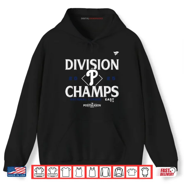 Hoodie Philadelphia Phillies Fanatics 2025 NL East Division Champions Shirt 1