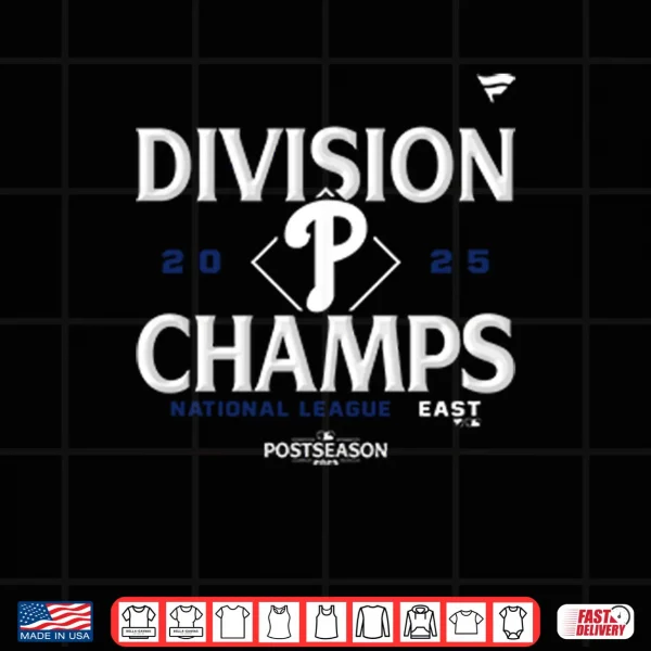 Design Philadelphia Phillies Fanatics 2025 NL East Division Champions Shirt 1