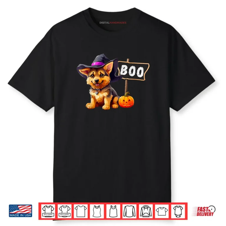 Boo Sign German Shepherd Halloween Costume Shirt