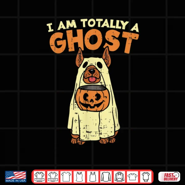Design Dog Ghost Costume Shirt Halloween Pumpkin German Shepherd Shirt