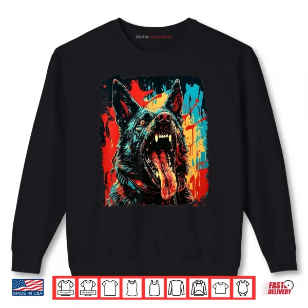 Sweatshirt German Shepherd Zombie Halloween Shirt