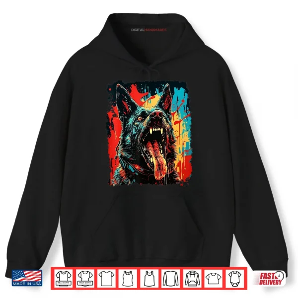 Hoodie German Shepherd Zombie Halloween Shirt