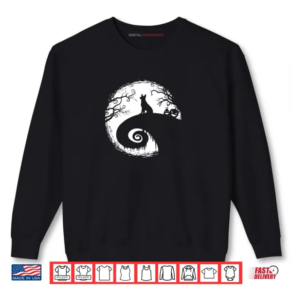 Sweatshirt Halloween Dog Moon Spooky Gifts German Shepherd Lover Shirt