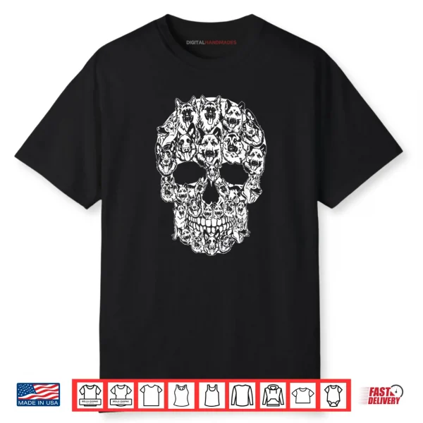 Matching Family German Shepherd Dog Skull Costume Halloween Shirt