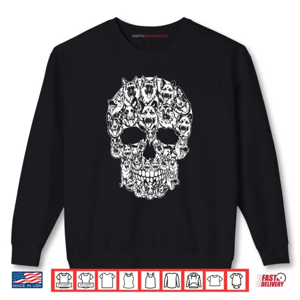 Sweatshirt Matching Family German Shepherd Dog Skull Costume Halloween Shirt