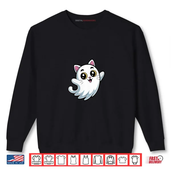 Sweatshirt Ghost Kitty Halloween Shirt