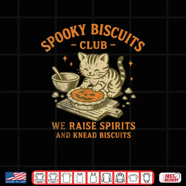 Design Spooky Biscuits Club Cat Halloween Baking Shirt
