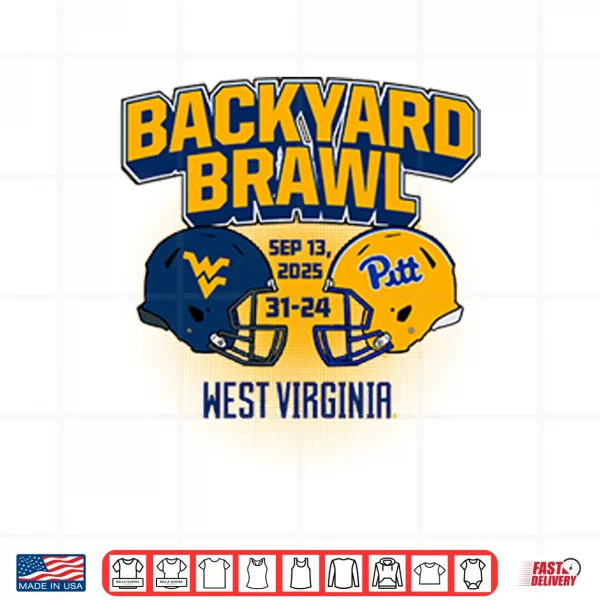 Design West Virginia Mountaineers Beat Pittsburgh Panthers 31 24 Backyard Brawl Shirt