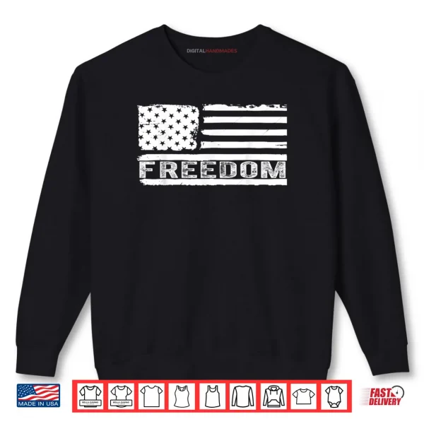 Sweatshirt Freedom Vintage America Flag Shirt