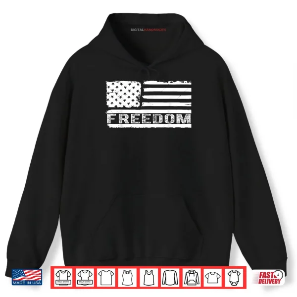Hoodie Freedom Vintage America Flag Shirt